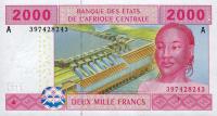 Gallery image for Central African States p408Ac: 2000 Francs
